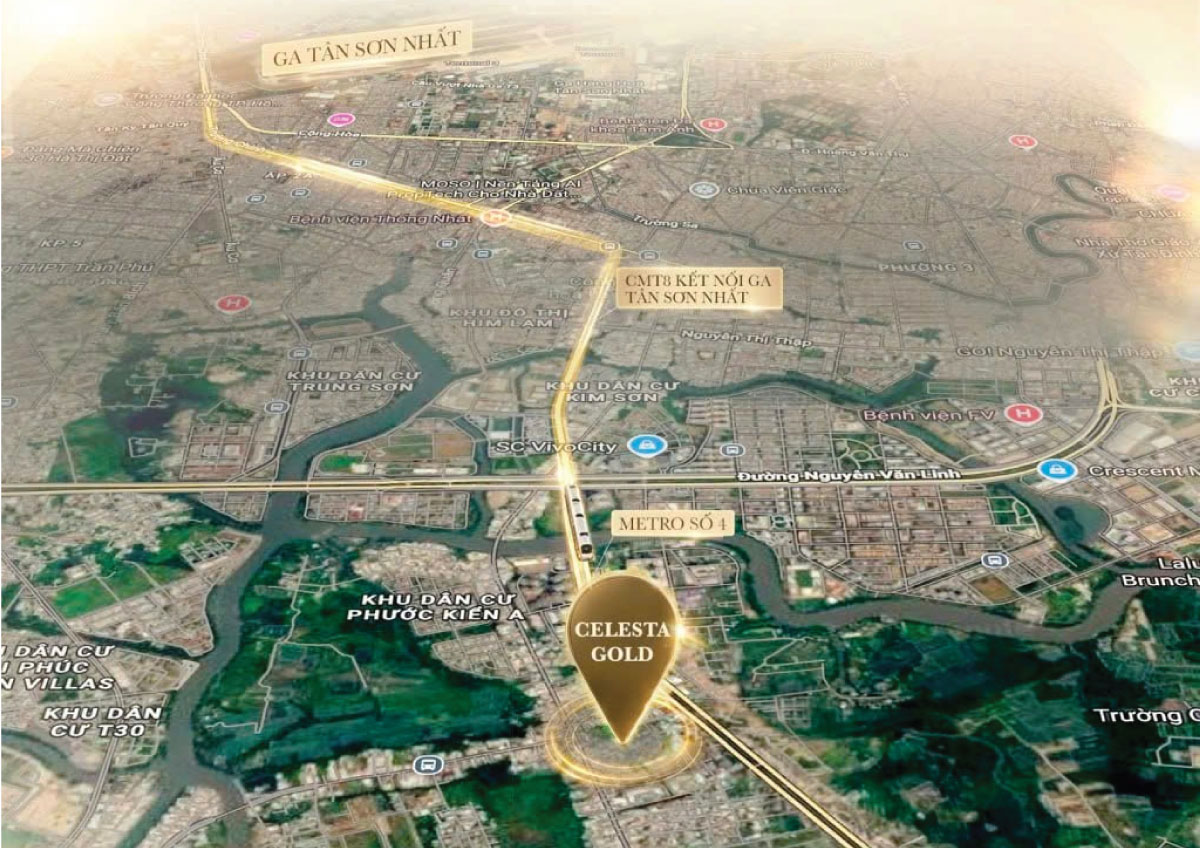 vị trí dự án celesta gold